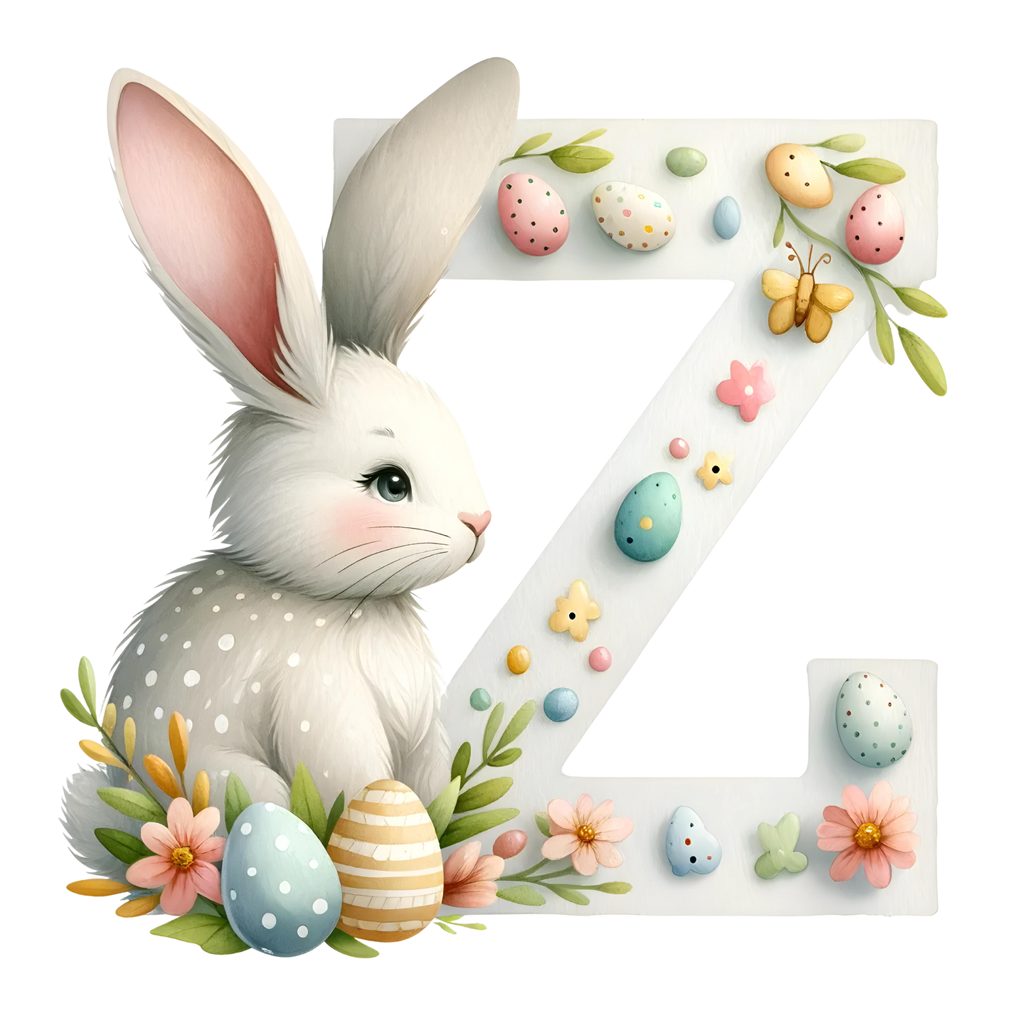 Happy Easter Bunny Alphabet Tote
