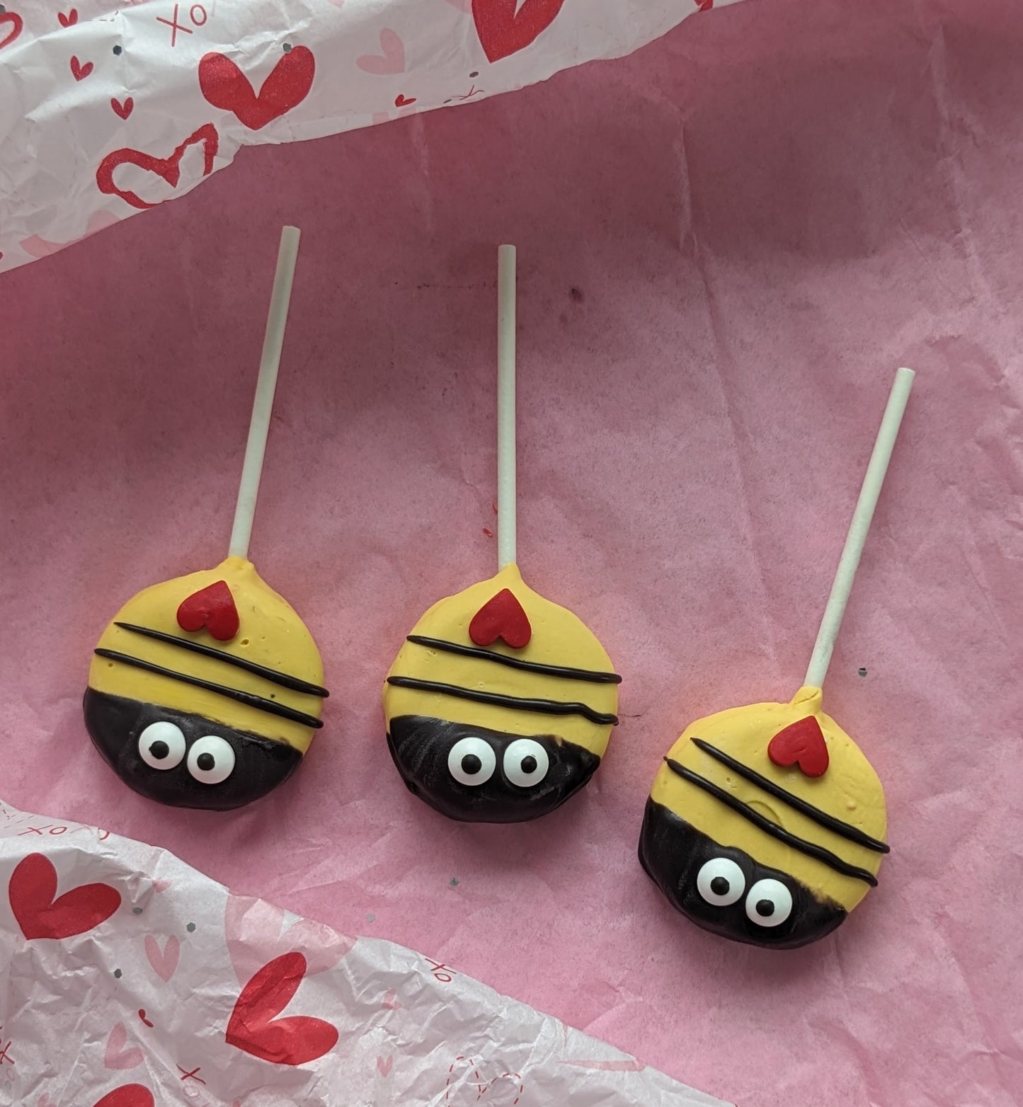 BEE MINE Valentine's Day Oreo Pops