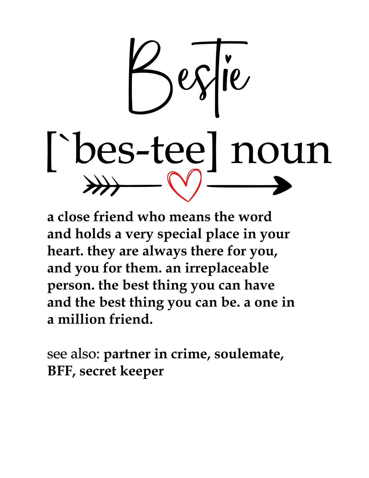 Bestie Definition Glass Can Tumbler