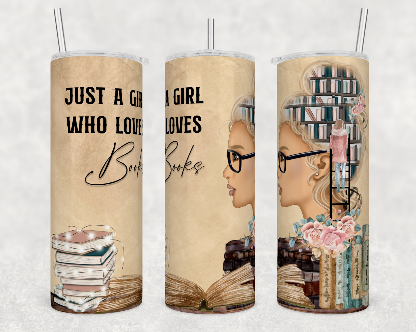 Just a Girl Who Loves Books 20oz Tumbler