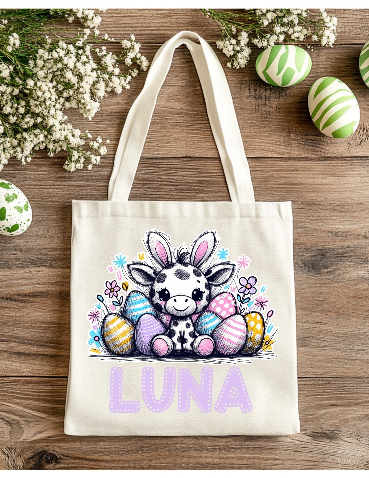 Easter Gift Totes Character Bunny Pink