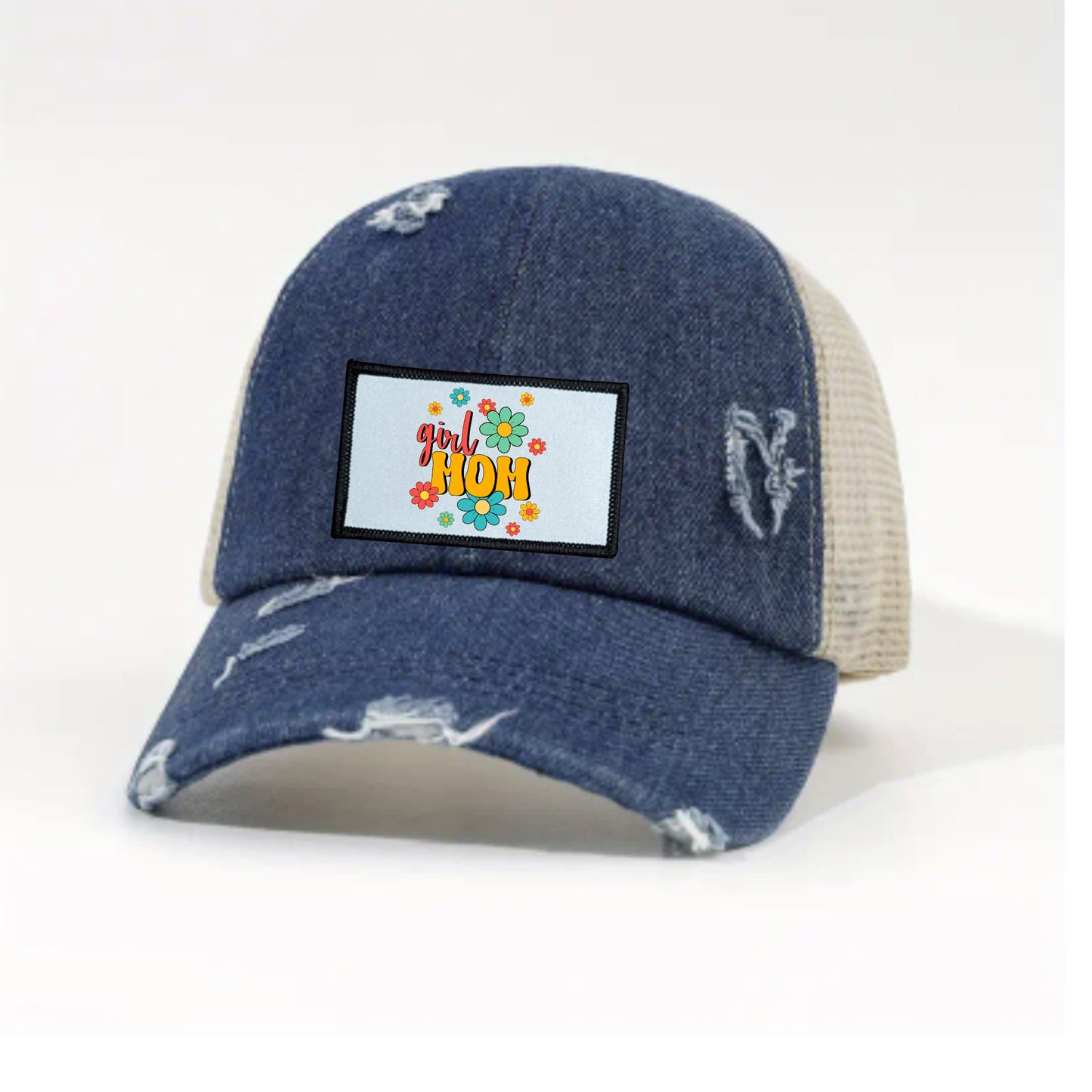 Girl Mom Ponytail/Messy Bun Hat