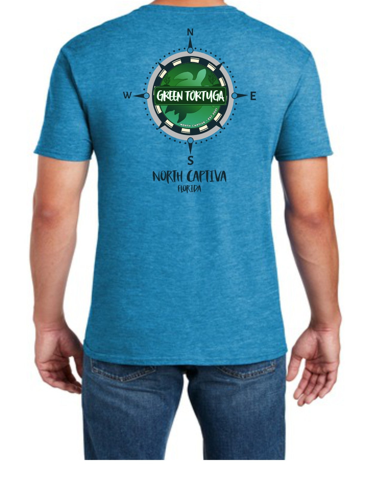 Tortuga Short Sleeve Adult T-Shirt Sapphire Blue