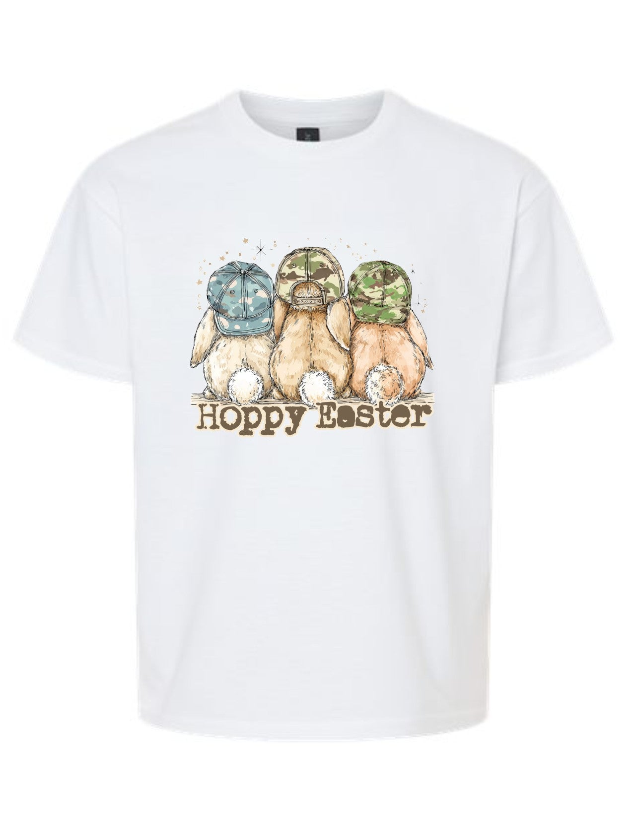 Hoppy Easter camo hat bunnies