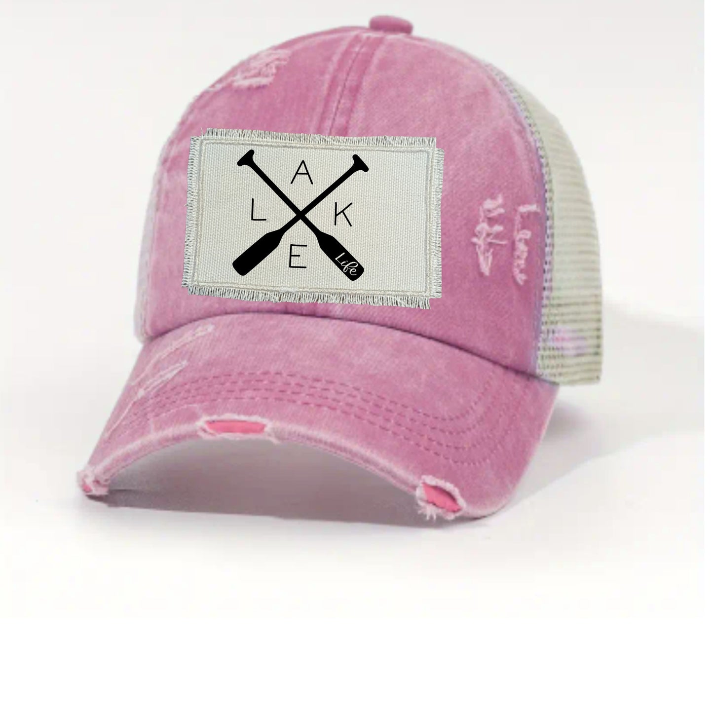 Lake Life Paddles Ponytail/Messy Bun Hat