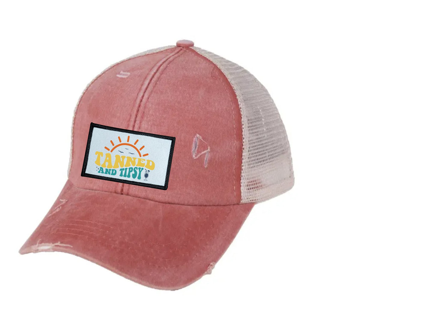 Tanned and Tipsy Ponytail/Messy Bun Hat