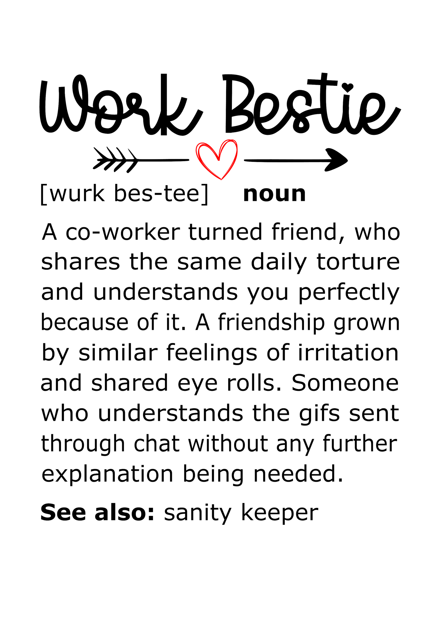 Work Bestie Definition Glass Can Tumbler