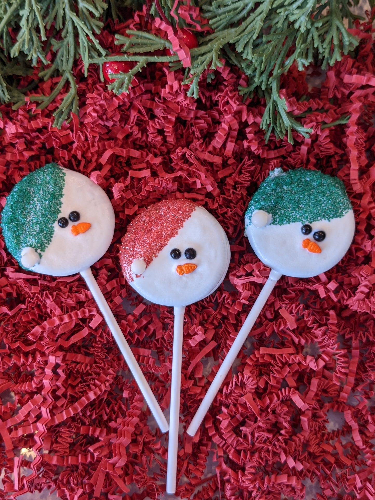 Snowman Oreo Cookie Pop