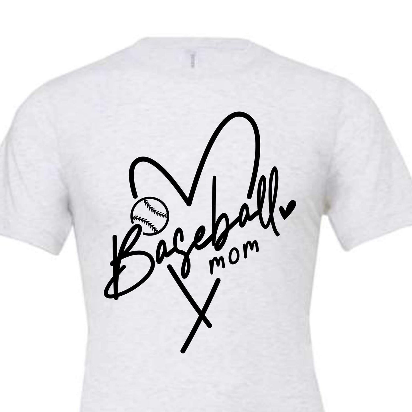 Baseball Mom lg heart