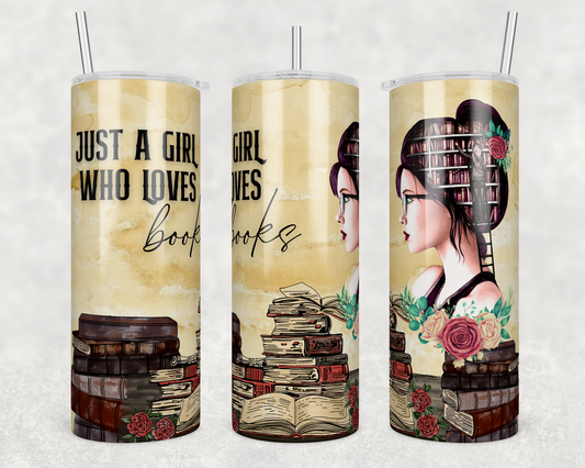 Just a Girl Who Loves Books 20oz Tumbler