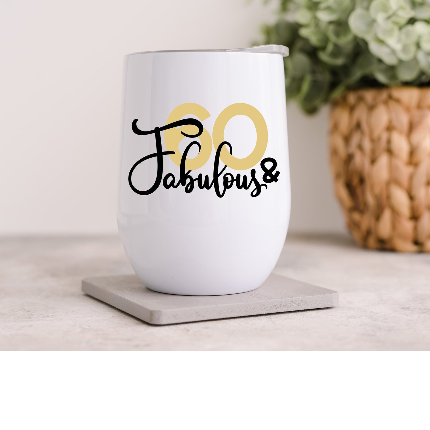 60 & Fabulous Wine Tumbler