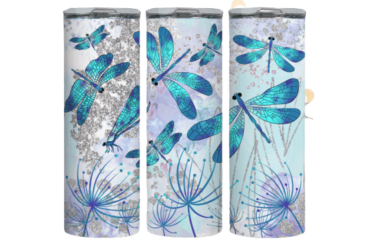 Blue Drangonflies 20oz Tumbler