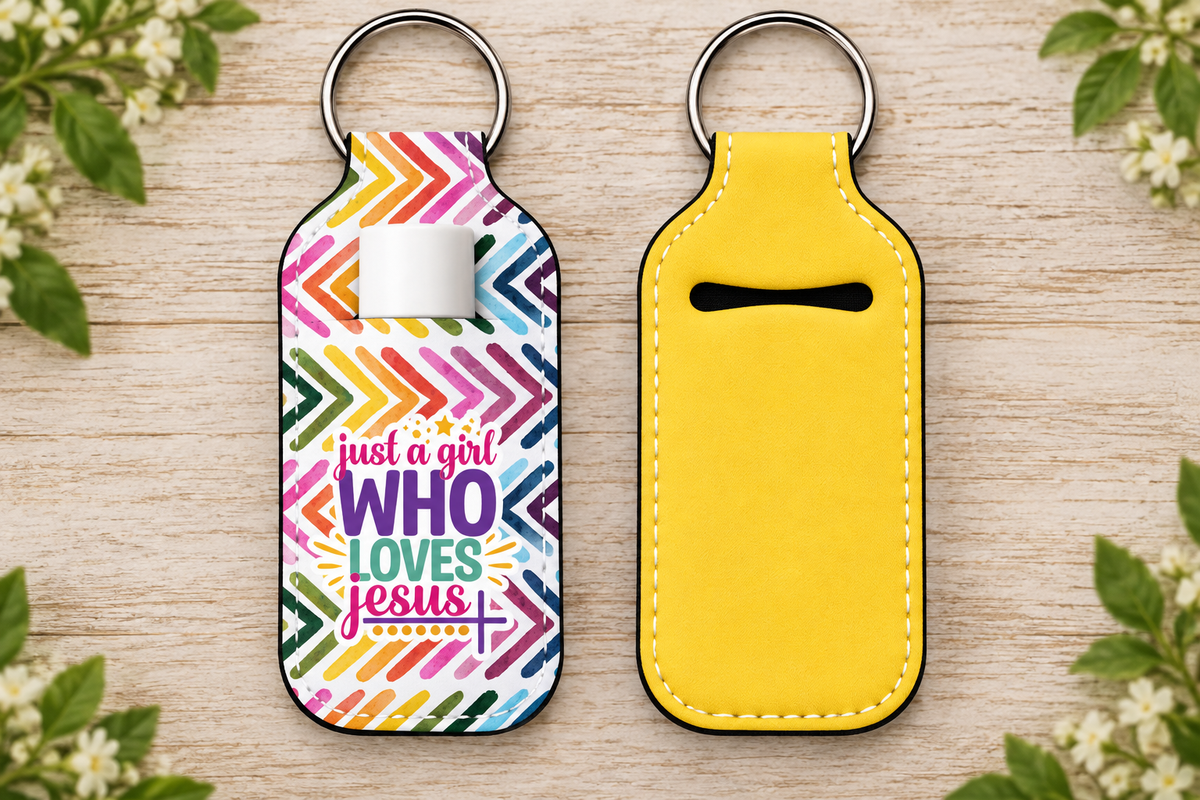 Christian Lip Balm Holder Keychain (set 1)