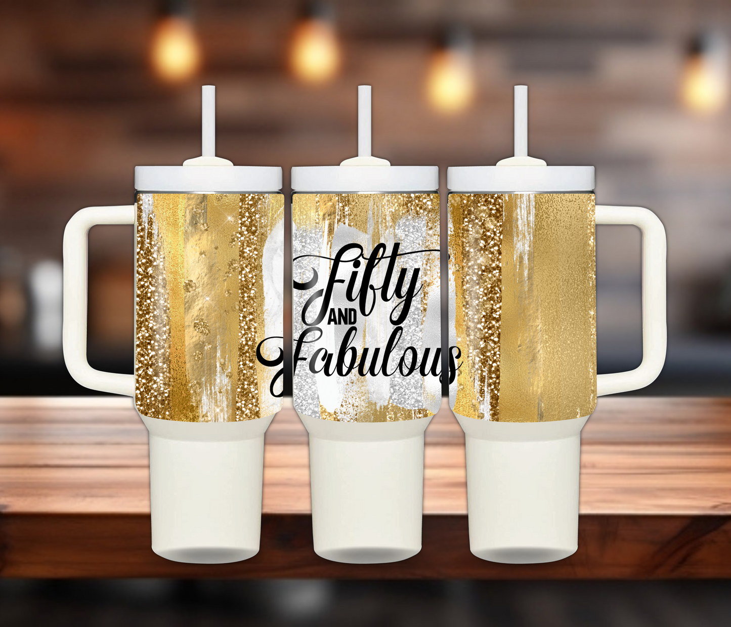 Fifty & Fabulous 40 oz tumbler