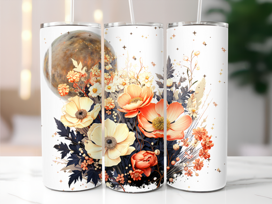 Floral Moon 20oz Insulated Tumbler