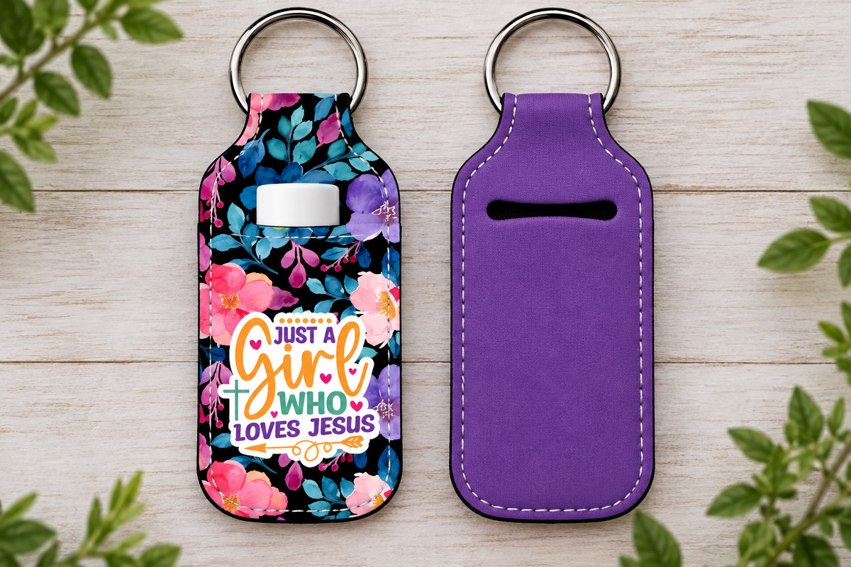 Christian Lip Balm Holder Keychain (set 1)