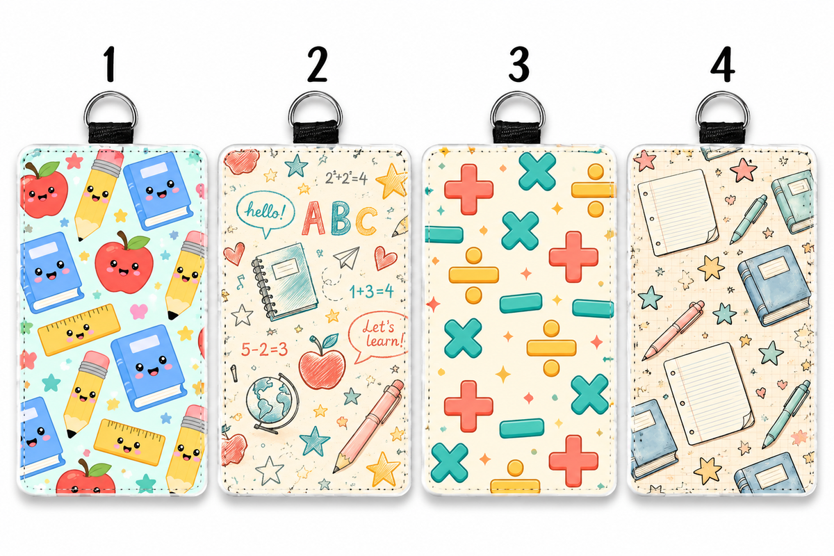 Kawaii Teacher Id Badges (Vertical)