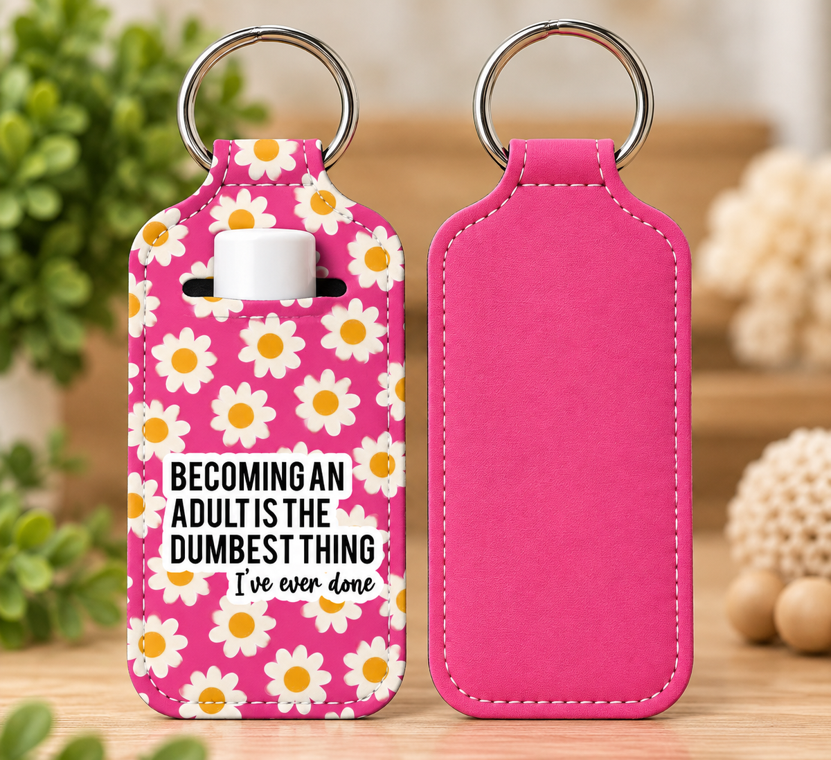 Sarcastic Lip Balm Holder Keychain