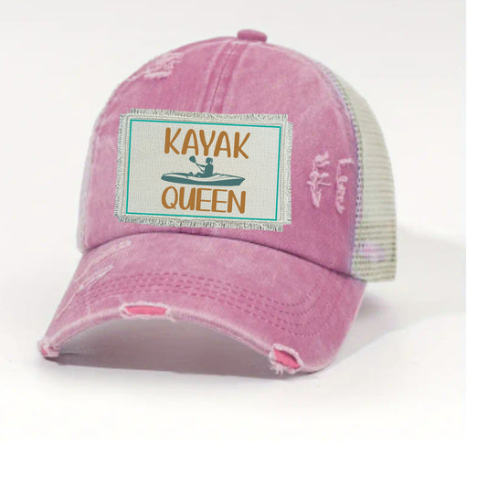 Kayak Queen Ponytail/Messy Bun Hat