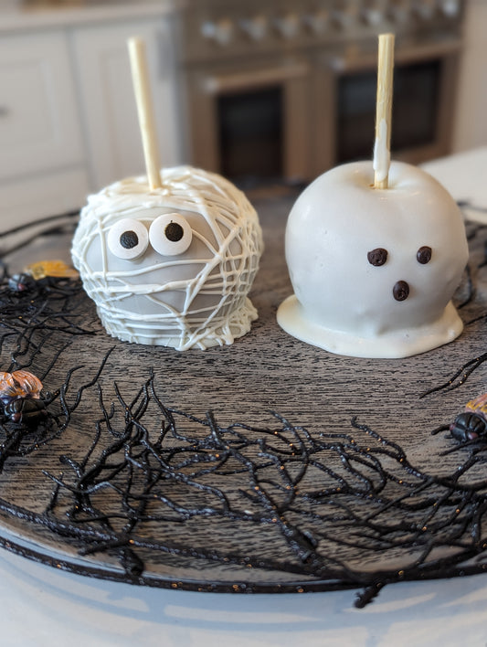 Gourmet spooktacular caramel apples