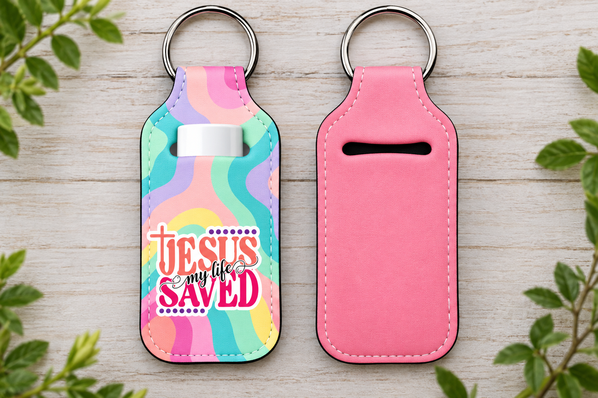 Christian Lip Balm Holder Keychain (set 1)