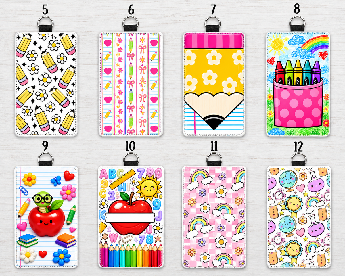 Kawaii Teacher Id Badges (Vertical)