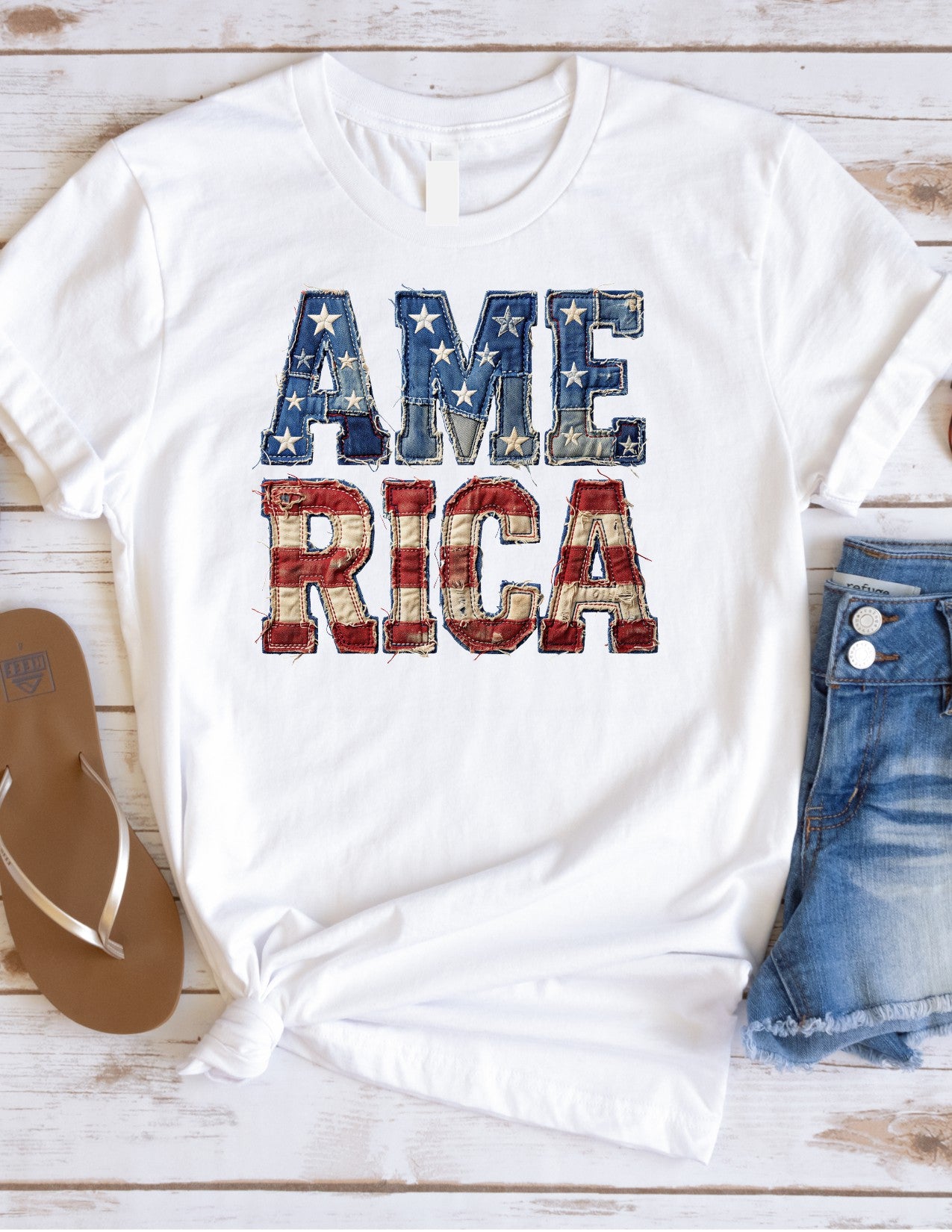 America faux patchwork