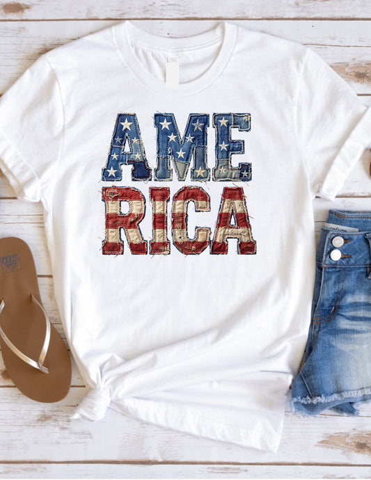 America faux patchwork