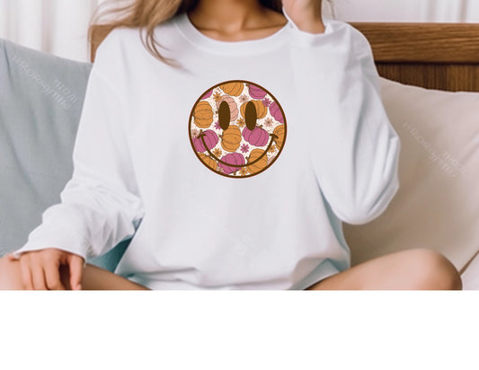 Boho Pumpkin Smiley Face