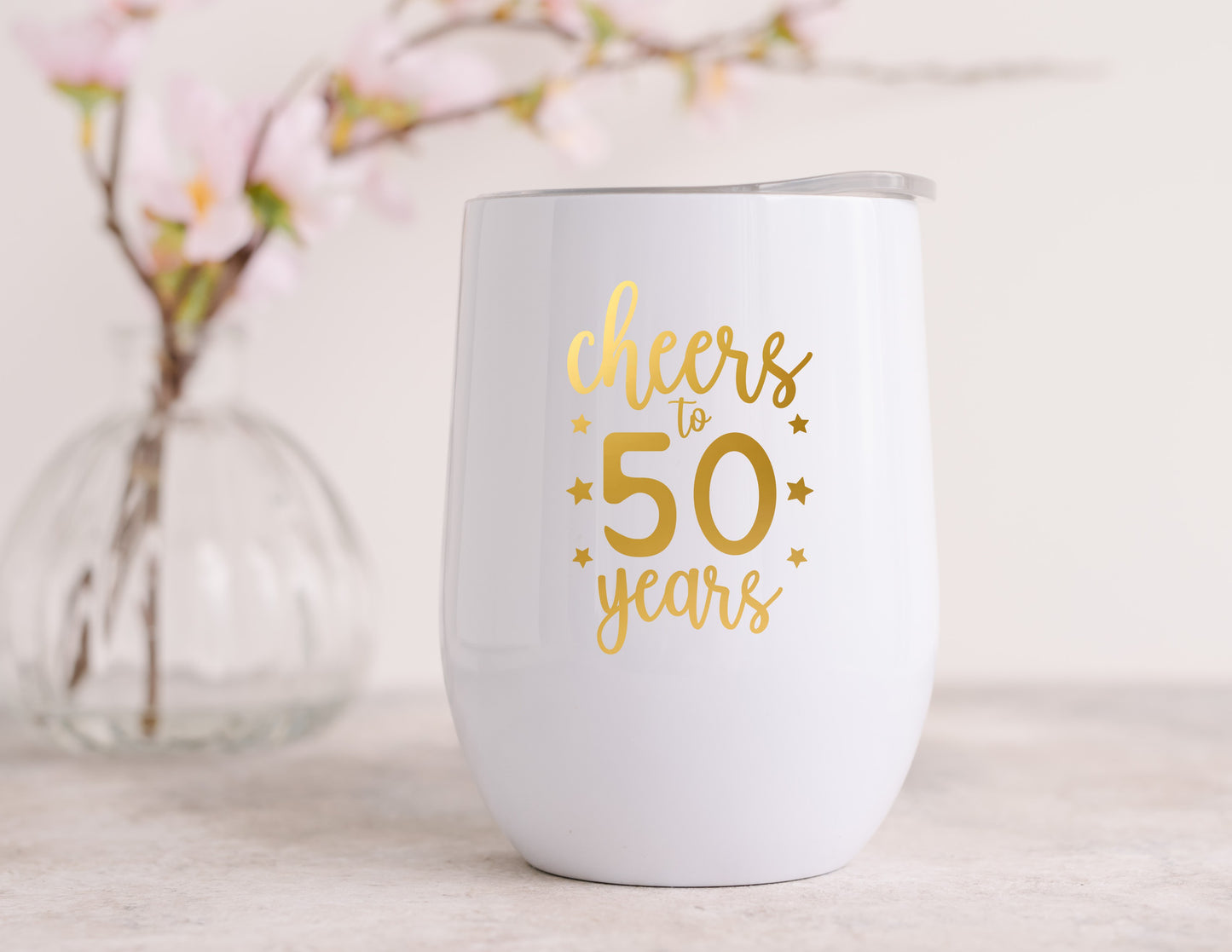 Cheers to 50 Years Wine Tumbler