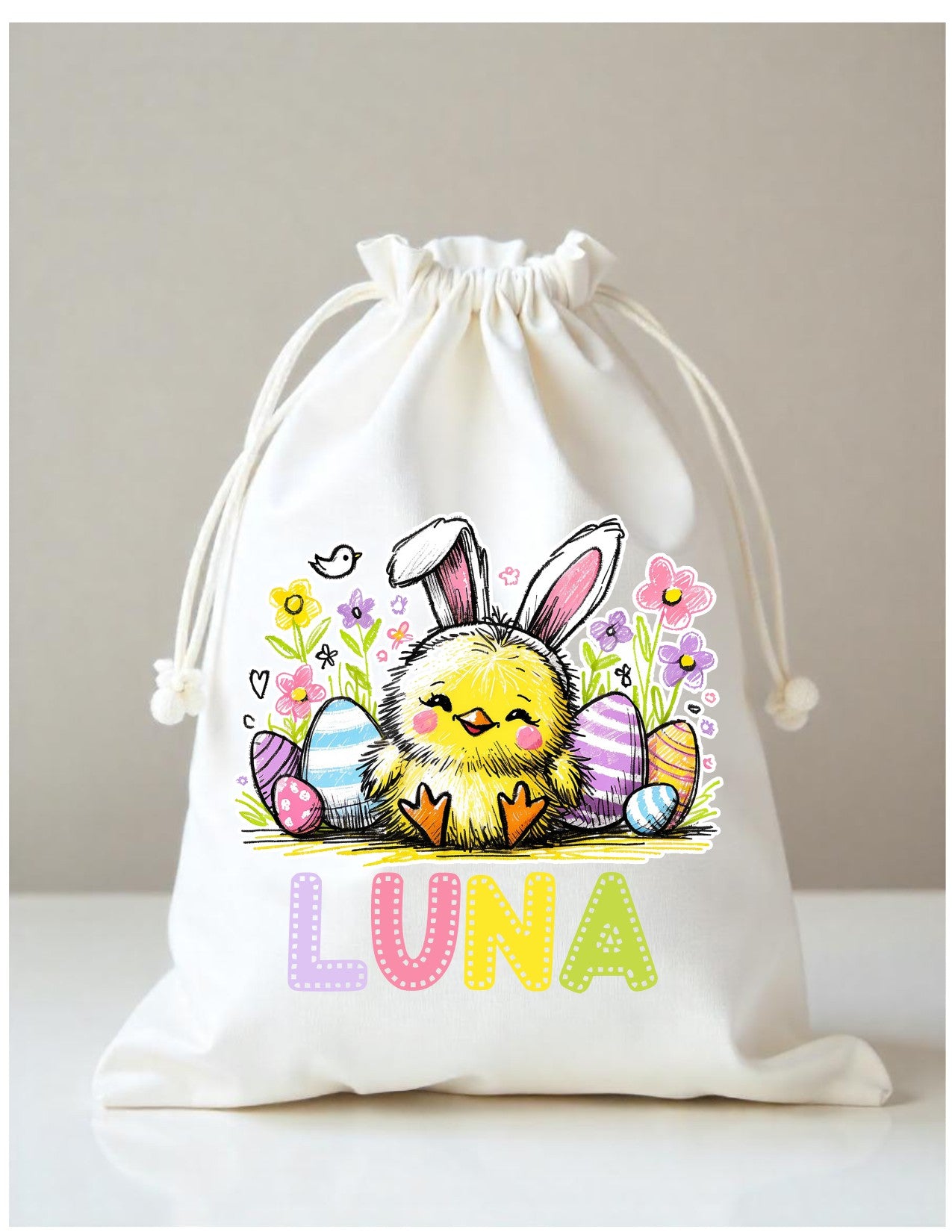 Easter Gift Sack character bunnies