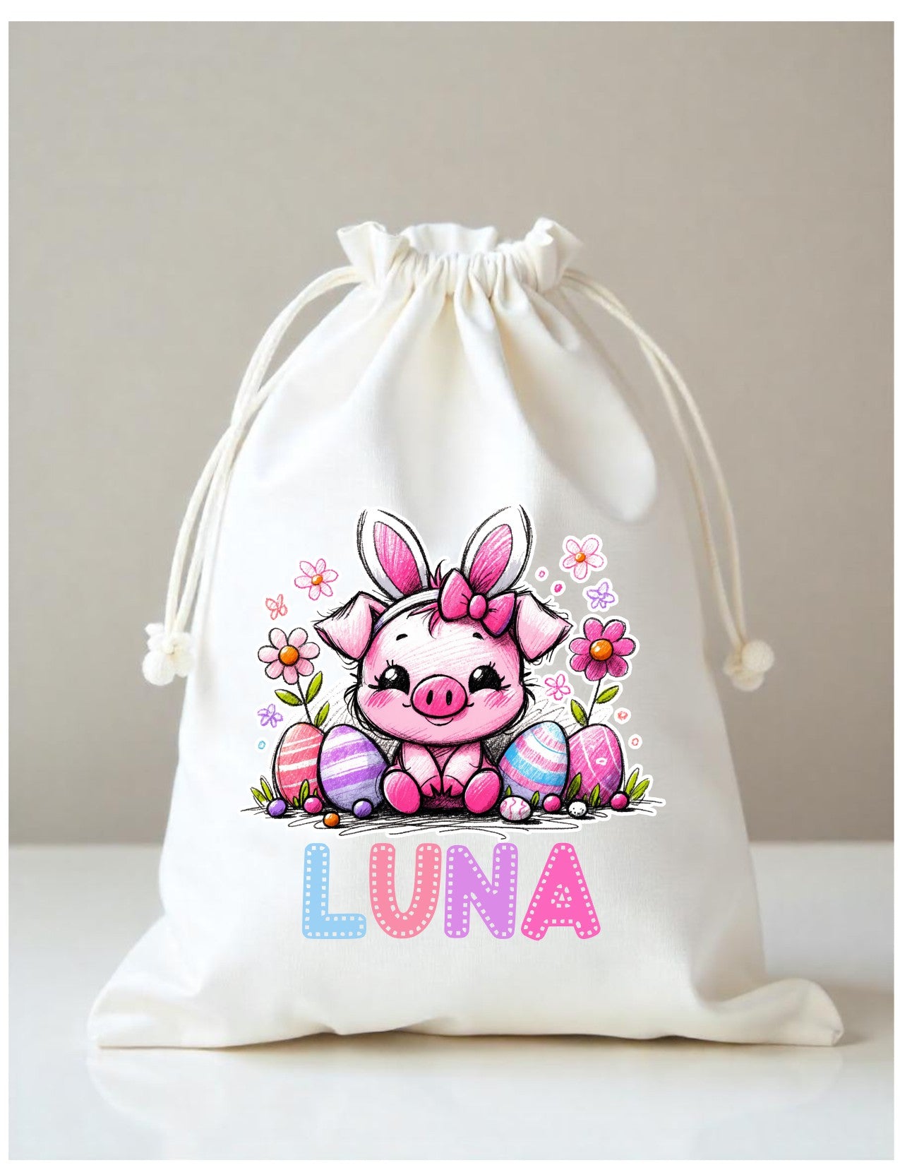 Easter Gift Sack character bunnies