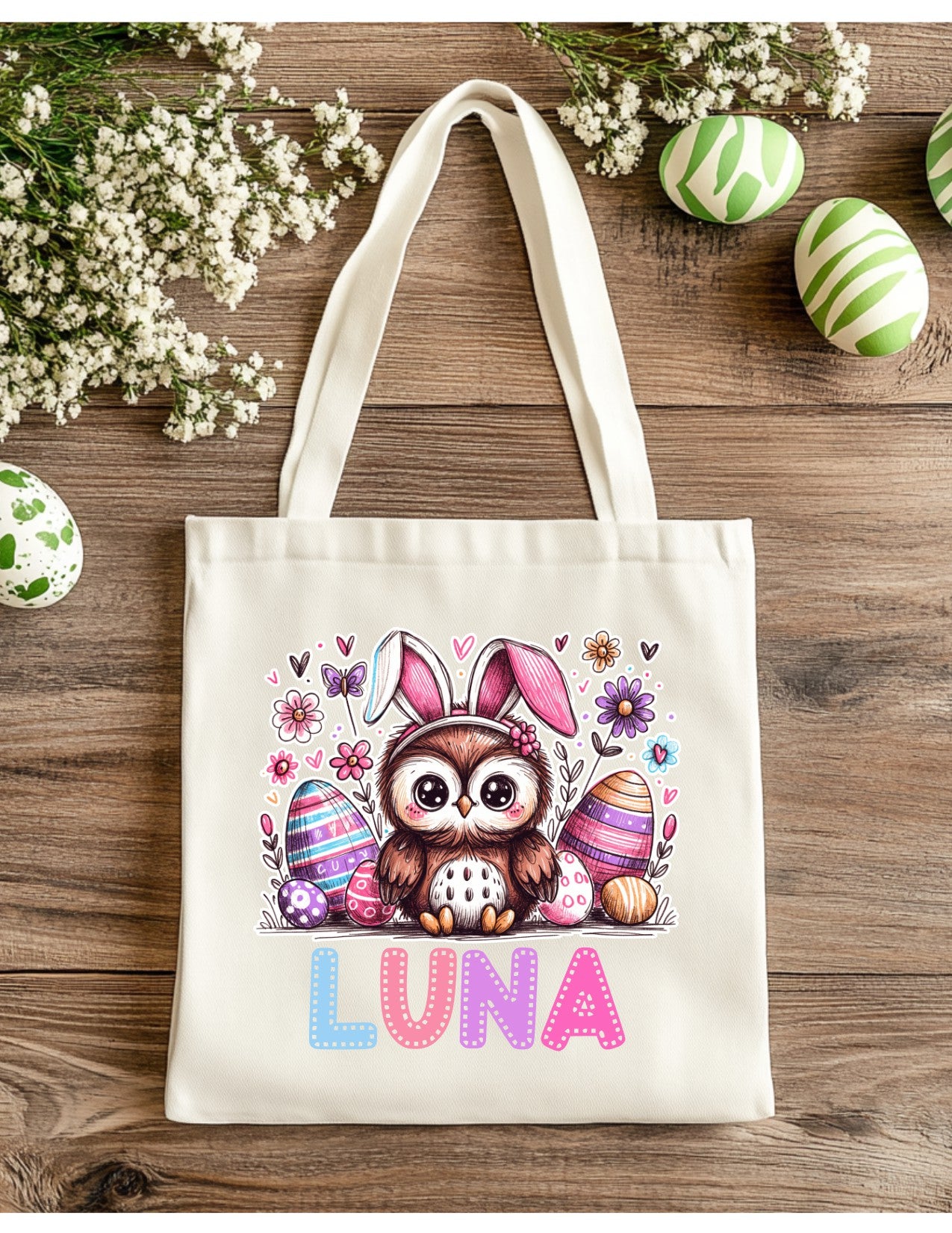 Easter Gift Totes Character Bunny Pink