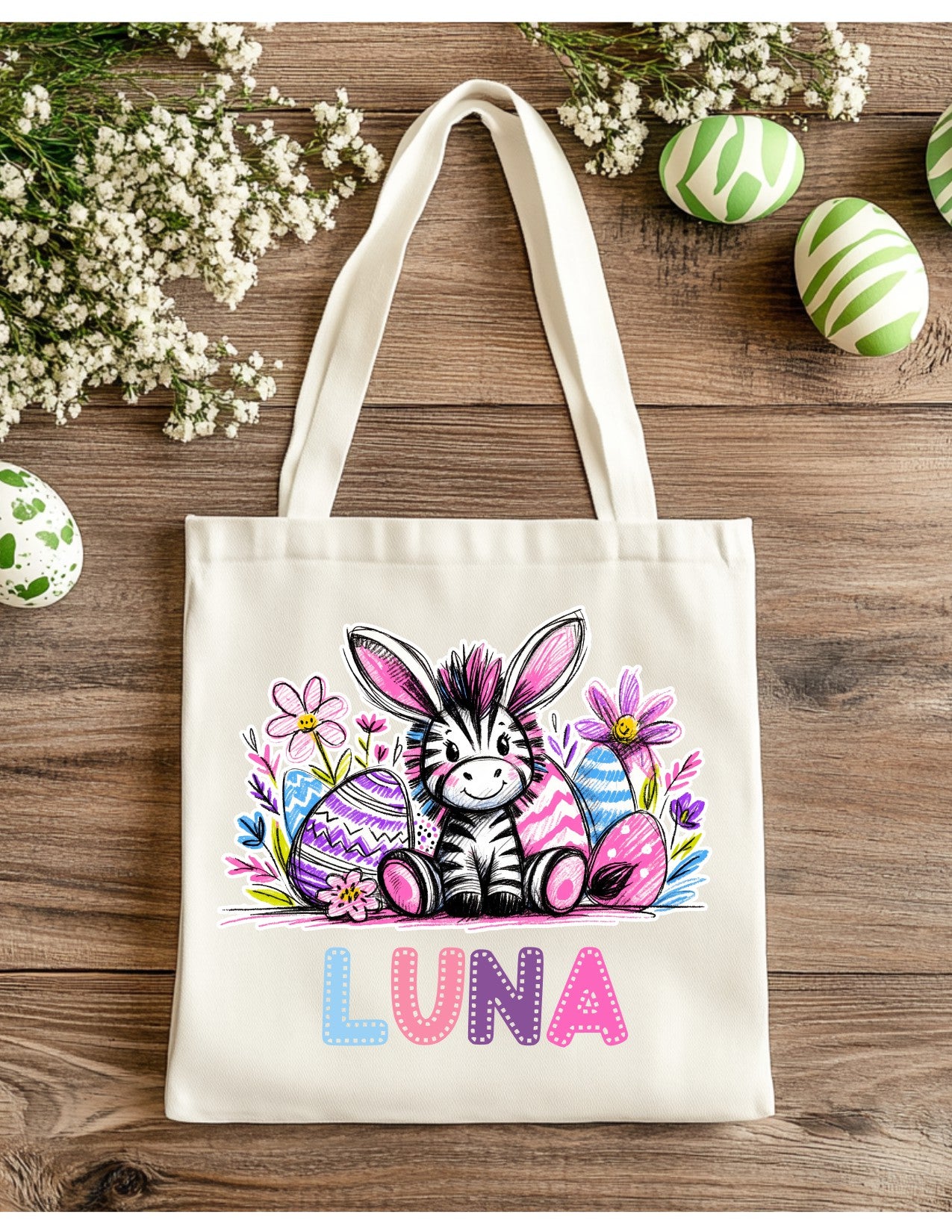 Easter Gift Totes Character Bunny Pink