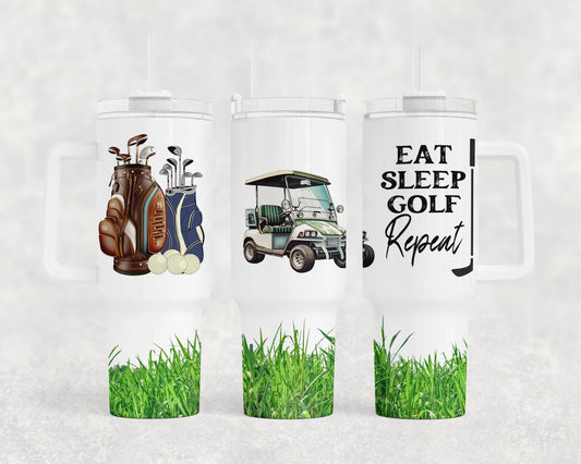 Eat Sleep Golf Repeat 40oz Tumbler