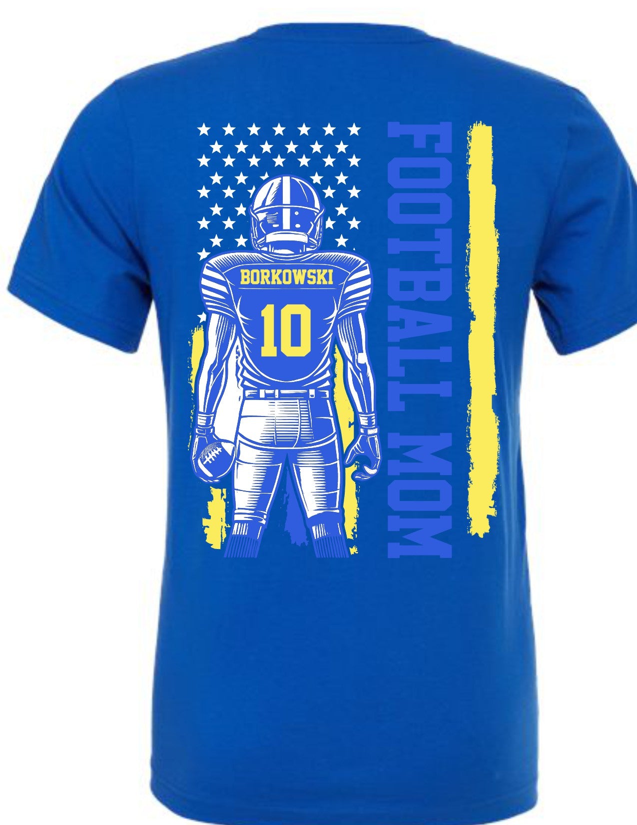 Flivver Football Mom Distressed Flag (personalize)