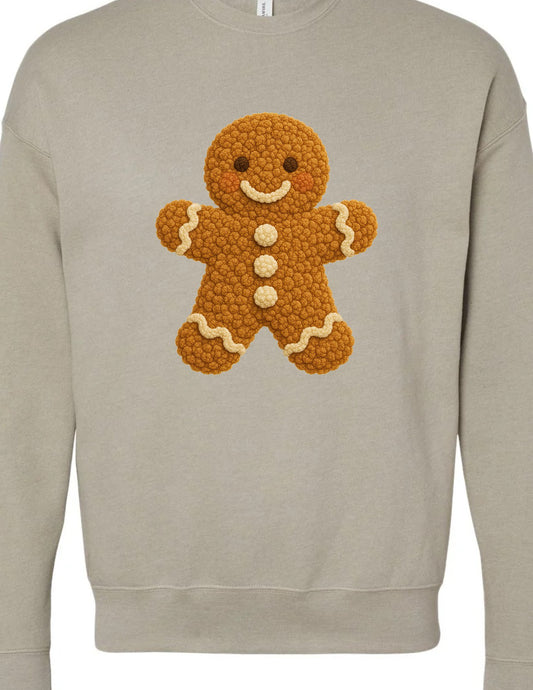 Gingerbread Man faux knit