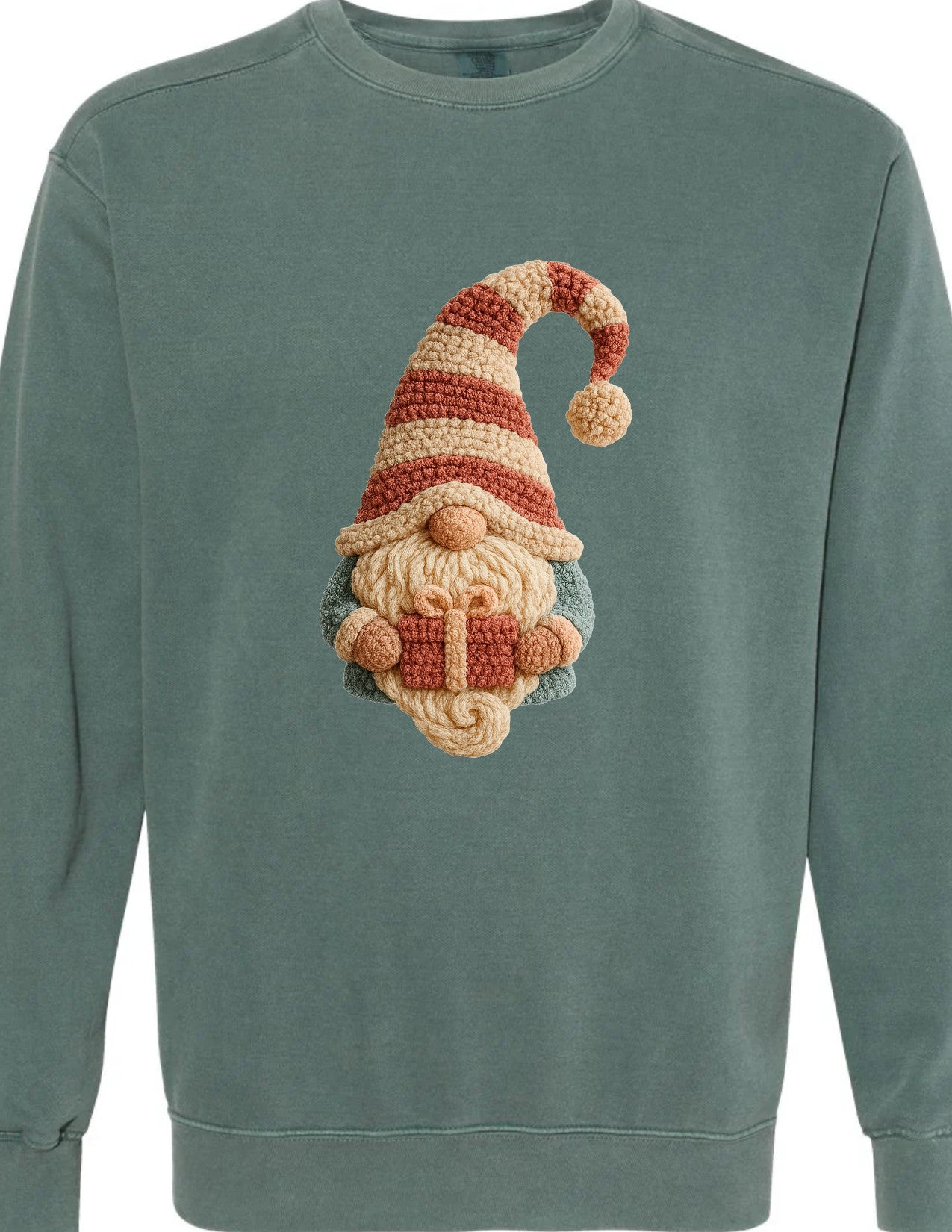 Gnome Santa faux knit