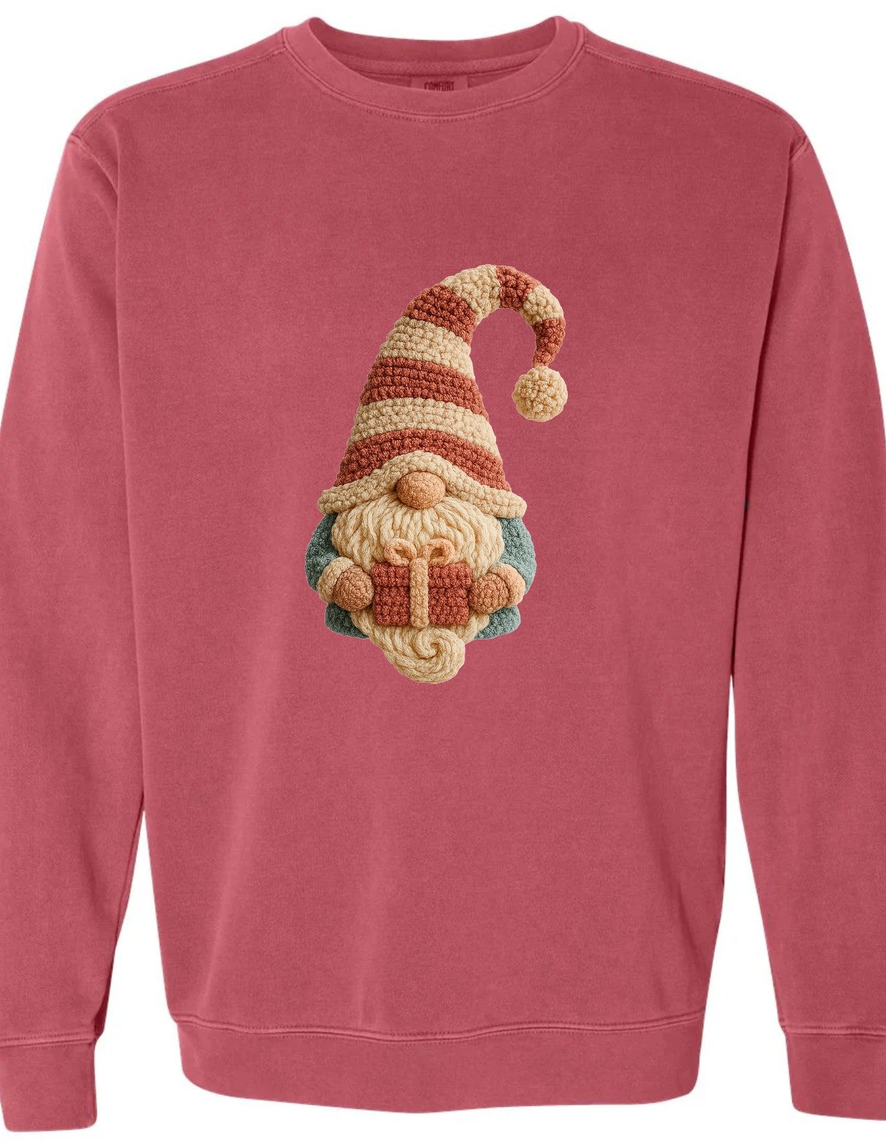 Gnome Santa faux knit