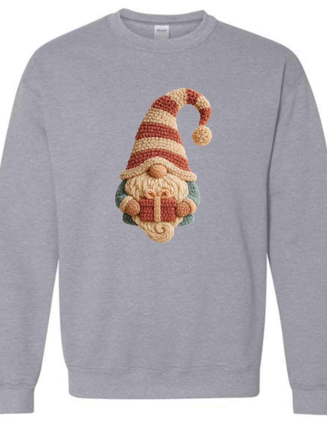 Gnome Santa faux knit