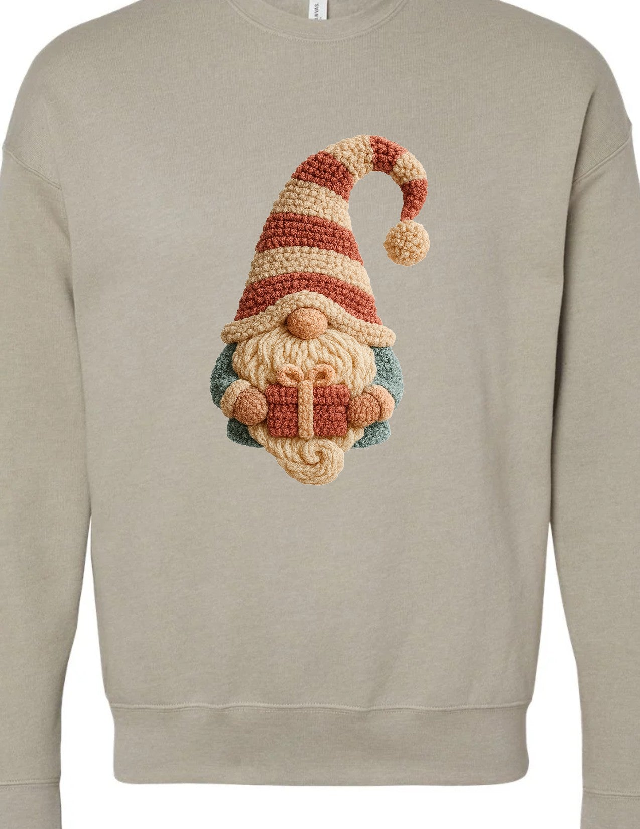 Gnome Santa faux knit