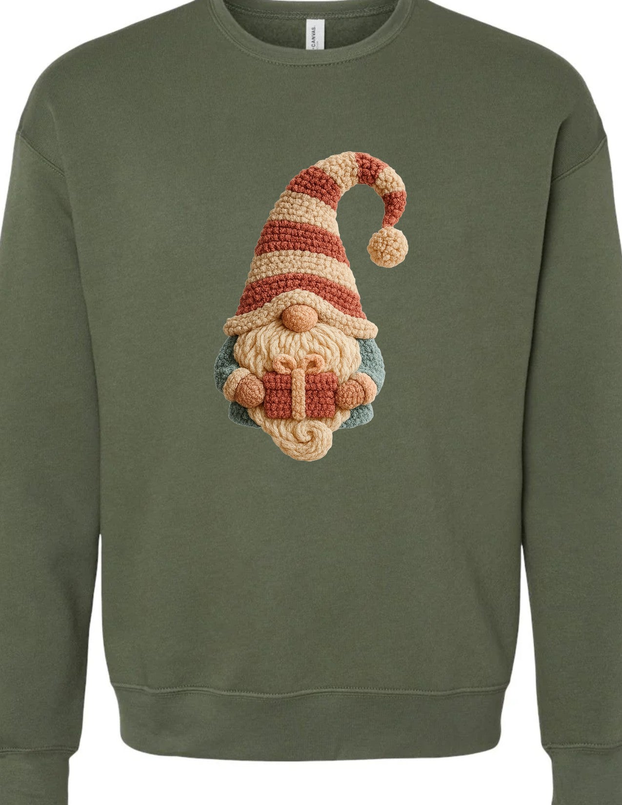 Gnome Santa faux knit