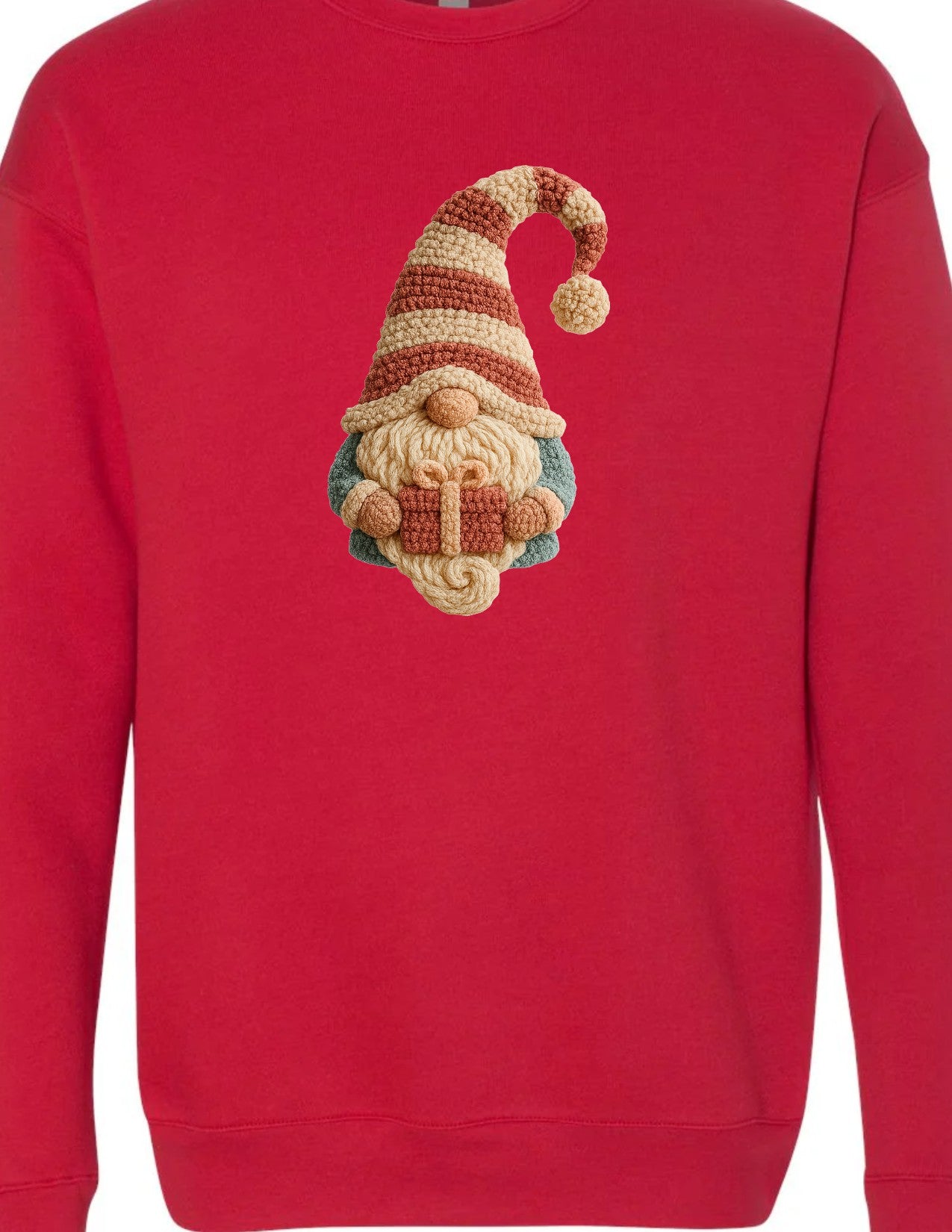 Gnome Santa faux knit