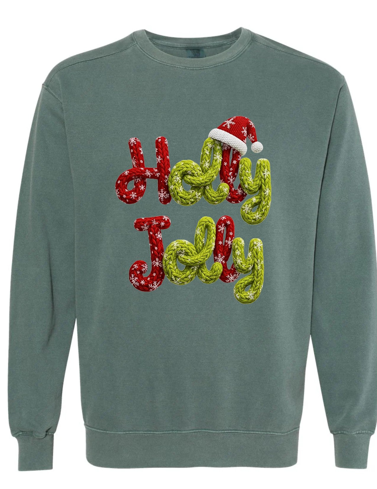 Faux Knit Holly Jolly