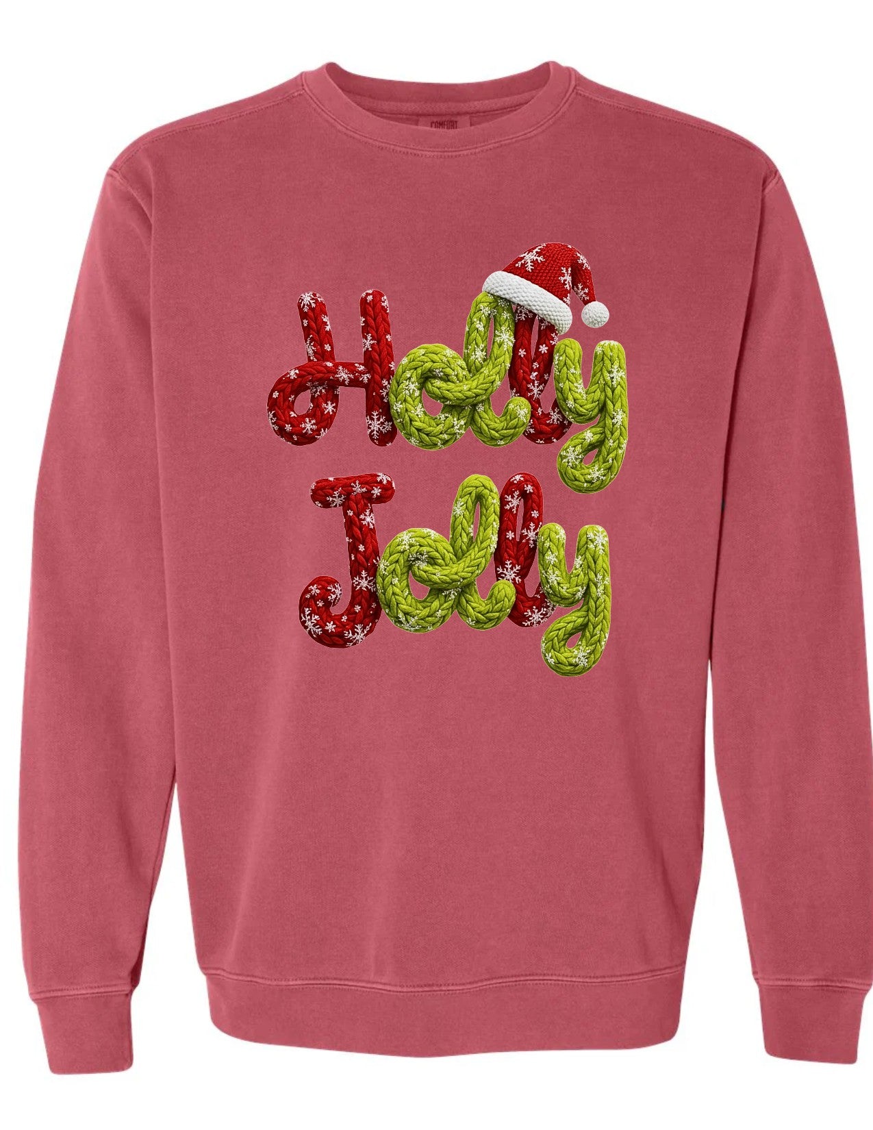 Faux Knit Holly Jolly