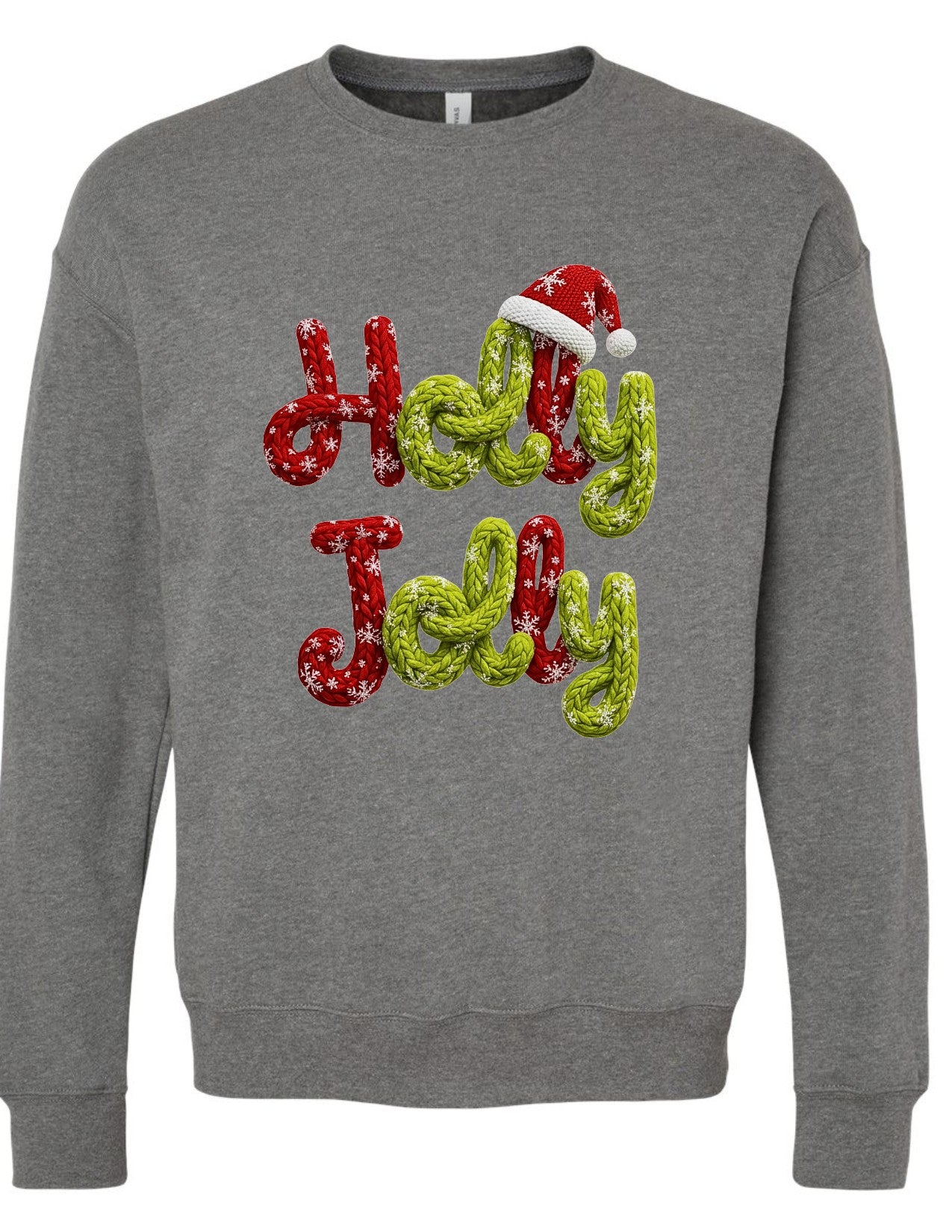 Faux Knit Holly Jolly