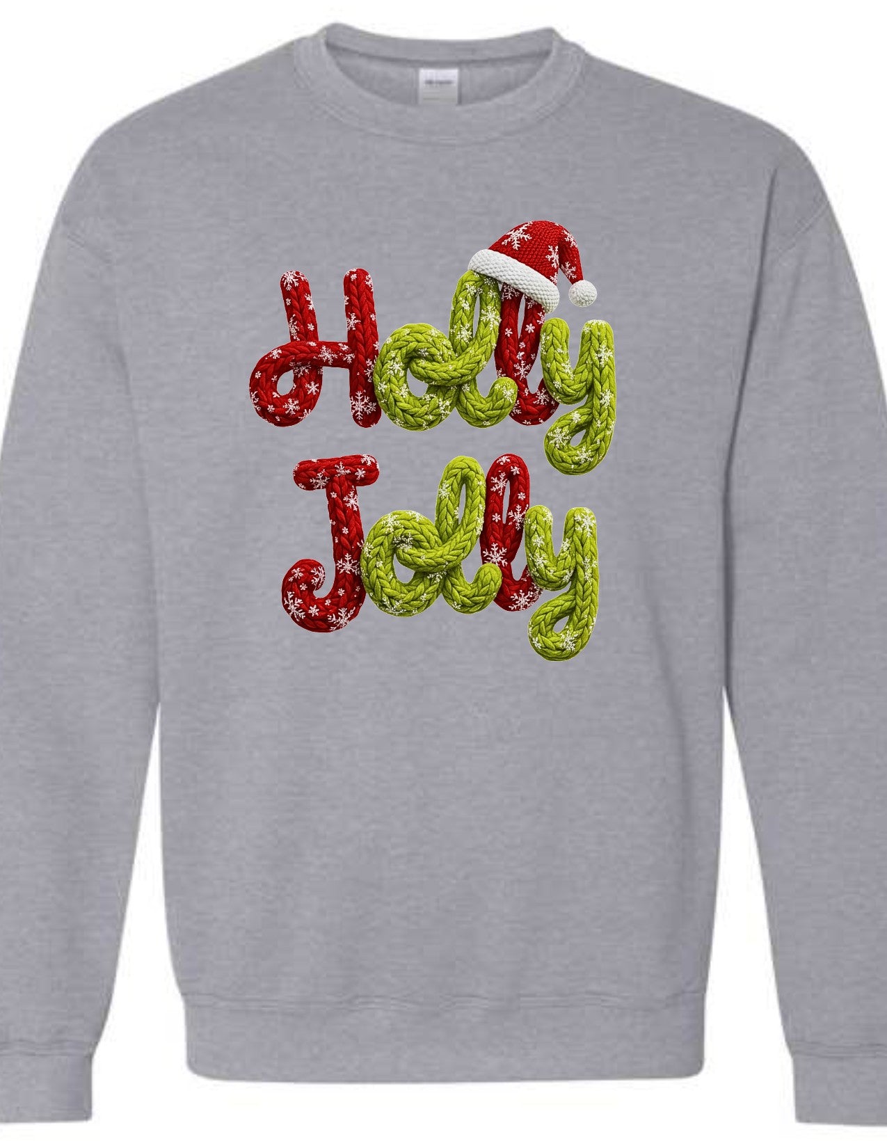 Faux Knit Holly Jolly