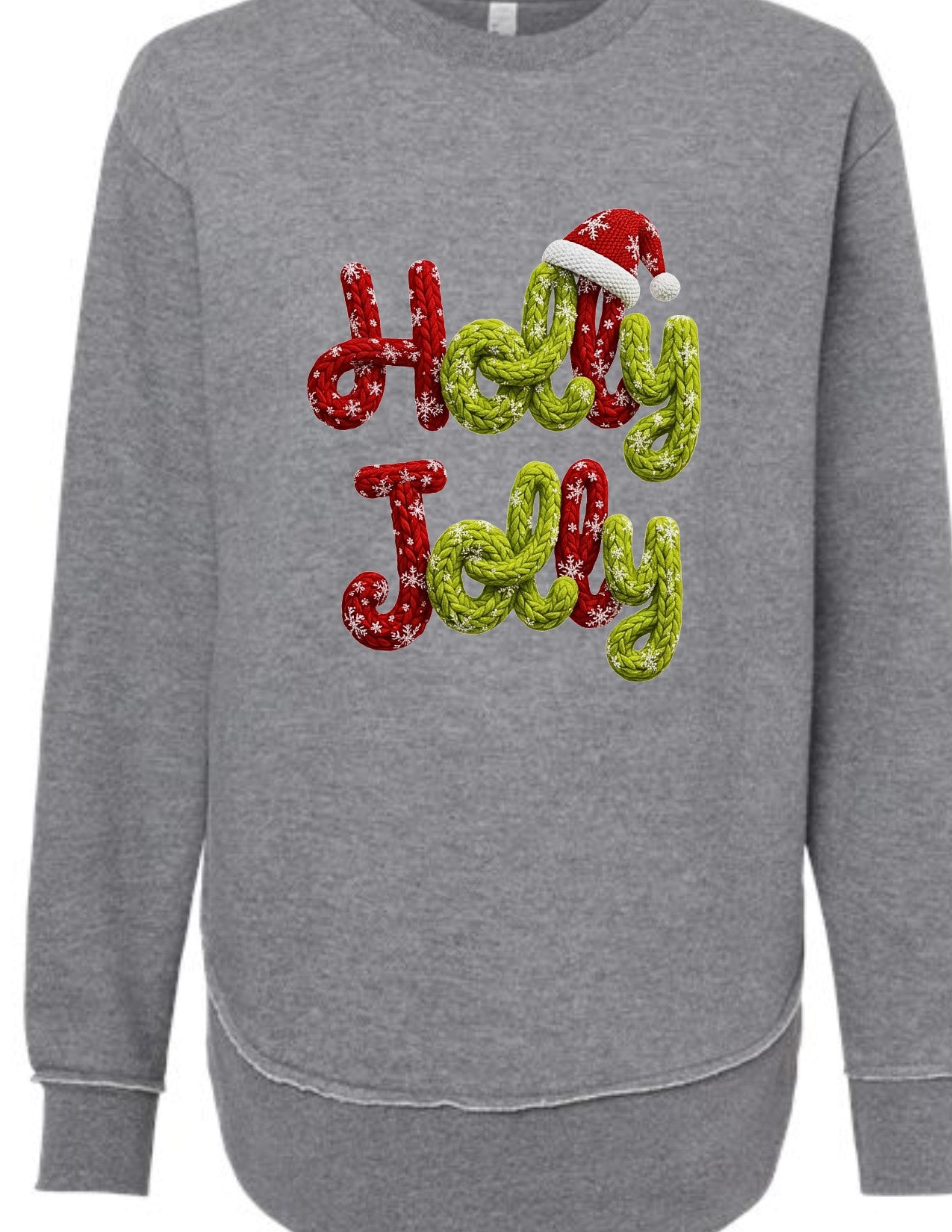 Faux Knit Holly Jolly