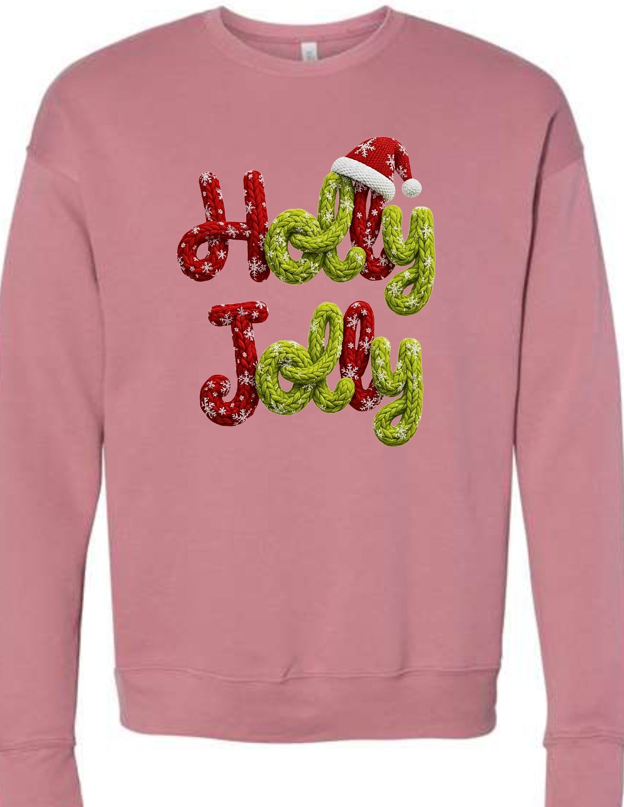 Faux Knit Holly Jolly