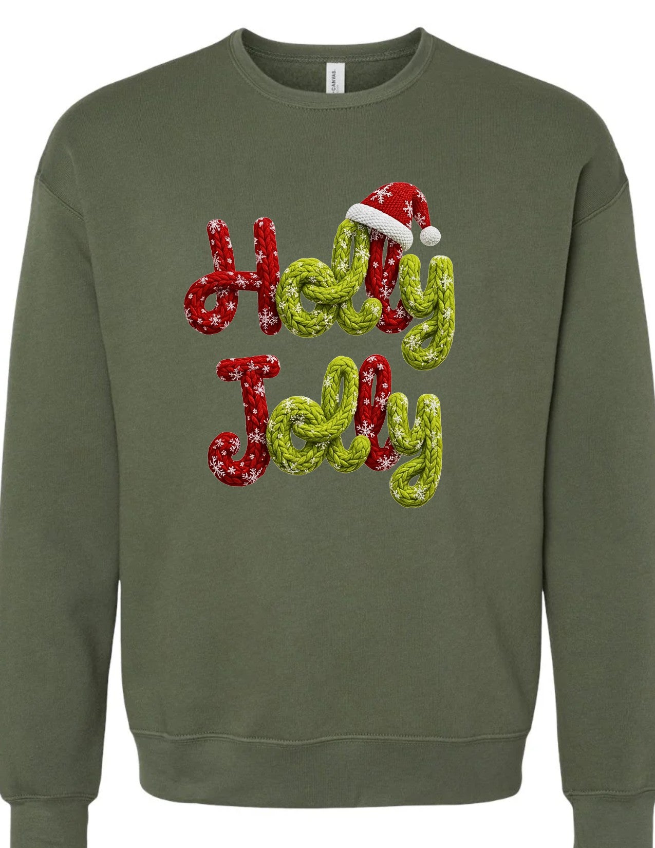 Faux Knit Holly Jolly